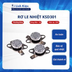 Relay nhiệt , rơ le KSD301 10A 250V thường đóng từ 115-180 độ.