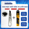 Dao rọc giấy cao cấp kèm 10 lưỡi dao chất lượng cao.