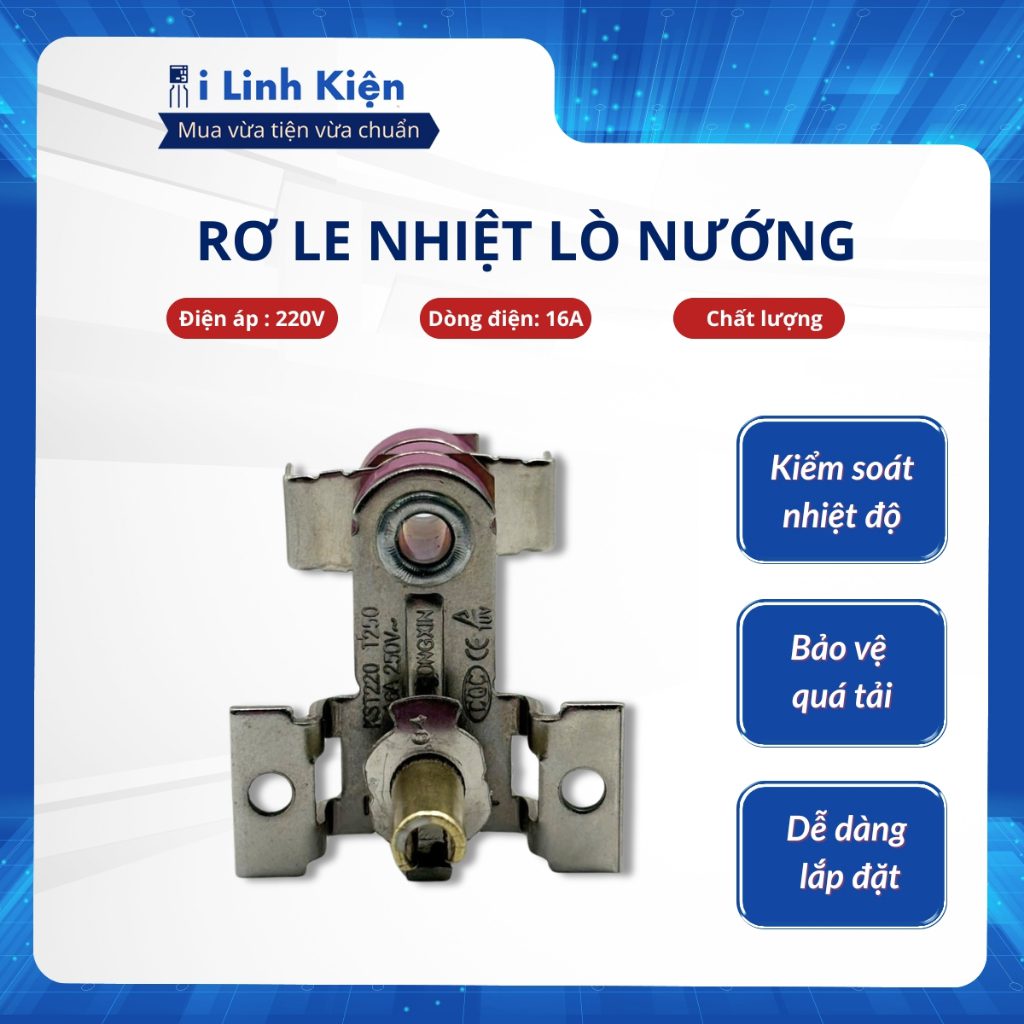 Rơ le nhiệt lò nướng 16A 250V chất lượng tốt 1 Rơ le nhiệt lò nướng 16A 250V chất lượng tốt