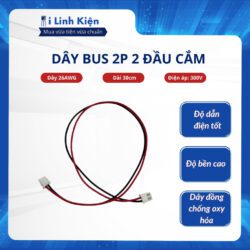 Dây bus 2P XH2.54 dây 26AWG 2 đầu cắm