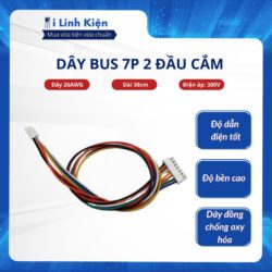 Dây bus 7P XH2.54 dây 26AWG 2 đầu cắm dài 30cm