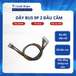 Dây bus 9P XH2.54 dây 26AWG 2 đầu cắm dài 30cm