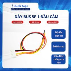 Dây bus 5P XH2.54 dây 26AWG 1 đầu cắm