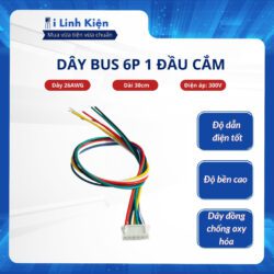 Dây bus 6P XH2.54 dây 26AWG 1 đầu cắm dài 30cm