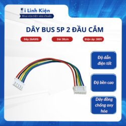 Dây bus 5P XH2.54 dây 26AWG 2 đầu cắm