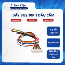 Dây bus 10P XH2.54 dây 26AWG 1 đầu cắm dài 30cm