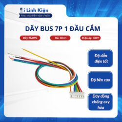 Dây bus 7P XH2.54 dây 22AWG 1 đầu cắm dài 30cm