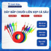 Dây bắp chuối liền kẹp cá sấu 1000V 15A chất liệu silicon chịu nhiệt chất lượng cao.