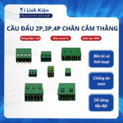 Cầu đấu 2P,3P,4P KF128 KF127 chân cắm thẳng xanh. 11 vn 11134207 820l4 mdztocgnx24g55