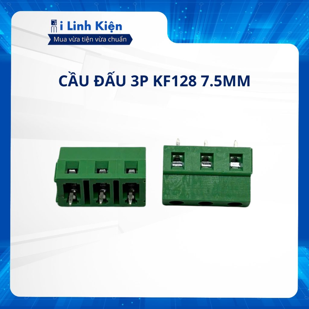Cầu đấu 2P,3P,4P KF128 KF127 chân cắm thẳng xanh. 1 Cầu đấu 2P,3P,4P KF128 KF127 chân cắm thẳng xanh.