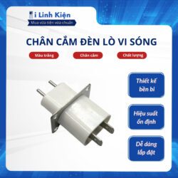 Chân cắm đèn lò vi sóng màu trắng bền bỉ.