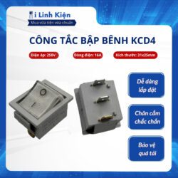 Công tắc bập bênh KCD3 16A 3 chân 2 chế độ màu xám chất lượng cao