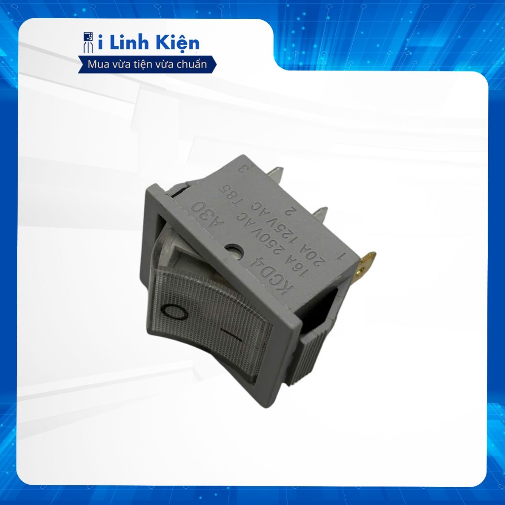 Công tắc bập bênh KCD3 16A 3 chân 2 chế độ màu xám chất lượng cao 4 Công tắc bập bênh KCD3 16A 3 chân 2 chế độ màu xám chất lượng cao - Ảnh 4