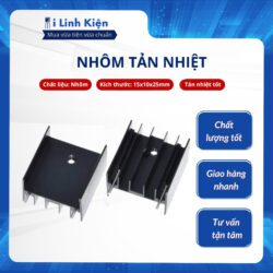 Nhôm tản nhiệt 15x10x25 cho ic, chip, cpu, máy tính, loa, tăng hiệu suất cho mạch Ilinhkien