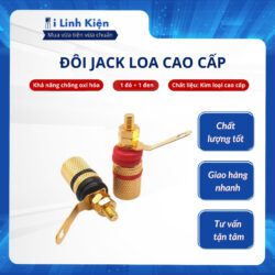 Đôi Jack loa màu đỏ đen chất liệu kim loại siêu xịn Ilinhkien