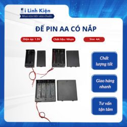 Đế pin AA có nắp chất lượng tốt.