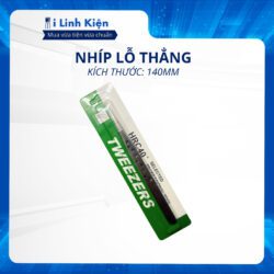 Nhíp gắp linh kiện điện tử màu trắng thép không gỉ dạng lỗ cao cấp.