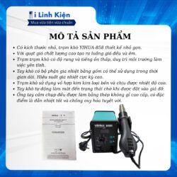 Trạm Khò 858d YIHUA 700W Gia Nhiệt Nhanh Chạy Êm Tiếng Ồn Thấp Chất Lượng Tốt. 8 vn 11134207 820l4 mh8s45bgykgecd