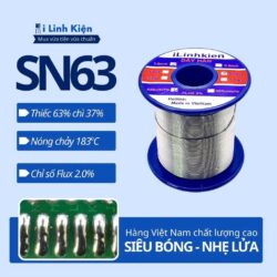 Thiếc hàn chì hàn nhựa thông 63% ilinhkien 1 mét 0.8mm 1mm siêu bóng siêu nhẹ lửa.