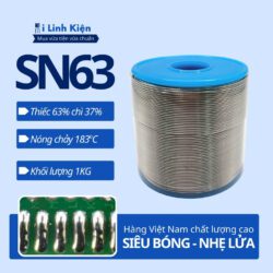 Thiếc hàn nhựa thông SN63 cuộn 1kg 0.8mm 1mm siêu bóng siêu nhẹ lửa hàn nhanh Ilinhkien.